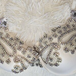 Marciano rhinestone bra. Size 36DD. Off white.